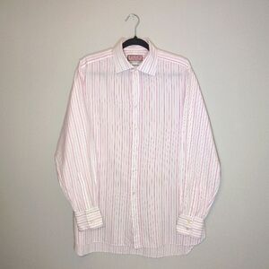 Pink By Thomas Pink Men's Long Sleeve Button Down 100% Cotton